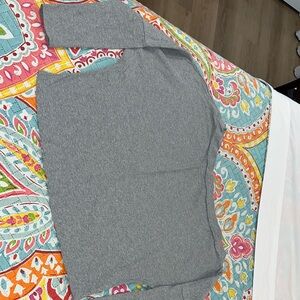 Gray Long Sleeve Top